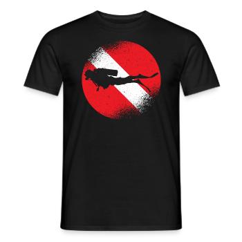 Pavillon de plongée Plongeur Plongée Plongeur plongeur - T-shirt homme - noir - Devant - AI Model Male 178 light (178cm)