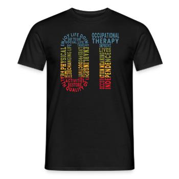 OT Occupational Therapy Occupational Therapist - Men's T-Shirt - black - Front - AI Model Male 178 light (178cm)