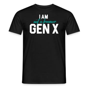 I'm not a Boomer Silent Generation Gen X - Men's T-Shirt - black - Front - AI Model Male 178 light (178cm)
