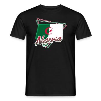 Algeria - Men's T-Shirt - black - Front - AI Model Male 178 light (178cm)