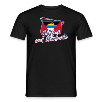 Antigua und Barbuda - Männer T-Shirt - Schwarz - Vorne - AI Model Male 178 light (178cm)
