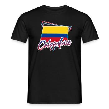 Colombie - T-shirt homme - noir - Devant - AI Model Male 178 light (178cm)
