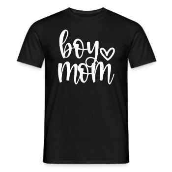 Boy Mom - Boy Mama Mom von Boys Heart Love - Männer T-Shirt - Schwarz - Vorne - AI Model Male 178 light (178cm)