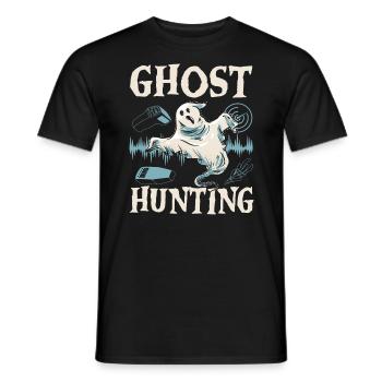 Ghost Hunt Halloween Ghost Ghost Ghost - Men's T-Shirt - black - Front - AI Model Male 178 light (178cm)