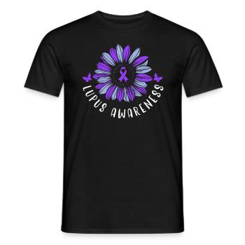 Lupus Awareness Purple Ribbon Autoimmunkrankheit - Männer T-Shirt - Schwarz - Vorne - AI Model Male 178 light (178cm)