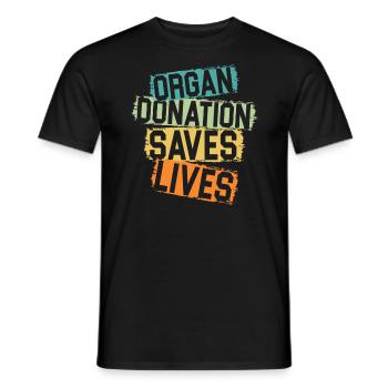 Organ Donation Saves Lives Organ Donors - Men's T-Shirt - black - Front - AI Model Male 178 light (178cm)