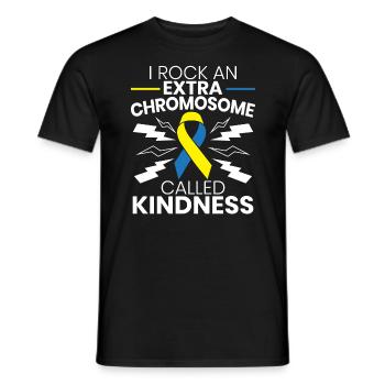 J’Ai Une gentillesse chromosomique supplémentaire - T-shirt homme - noir - Devant - AI Model Male 178 light (178cm)