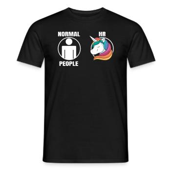 Head of Human Resources HR Magic Unicorn HR Staff - Men's T-Shirt - black - Front - AI Model Male 178 light (178cm)