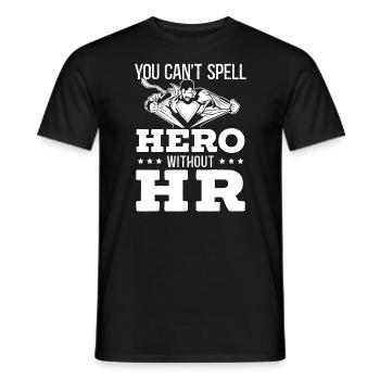 HR Manager Humor HR Manager - Men's T-Shirt - black - Front - AI Model Male 178 light (178cm)