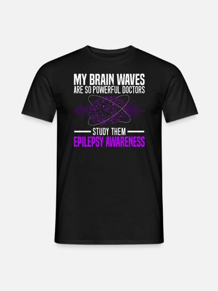 Meine Gehirnwellen sind so stark, dass Ärzte sie studieren - Männer T-Shirt - Schwarz
