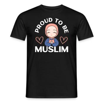Proud Muslim To Be Islam Muslima - Men's T-Shirt - black - Front - AI Model Male 178 light (178cm)