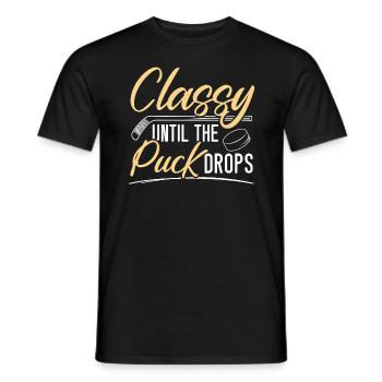 Stilvoll bis der Puck fällt Hockeyschläger Sport - Männer T-Shirt - Schwarz - Vorne - AI Model Male 178 light (178cm)