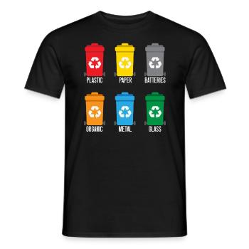 Abfallsammler für die Abfallwirtschaft recyceln - Männer T-Shirt - Schwarz - Vorne - AI Model Male 178 light (178cm)