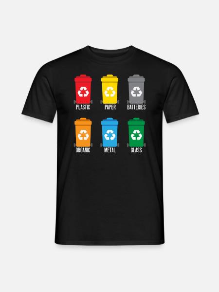 Recycling Waste Management Garbage Collector - Men's T-Shirt - black