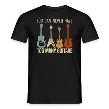 You can never have too many guitar musicians - Men's T-Shirt - black - Front - AI Model Male 178 light (178cm)