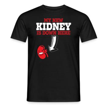 My New Kidney Is Here Transplant Organ Recipient - Men's T-Shirt - black - Front - AI Model Male 178 light (178cm)