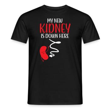 My New Kidney Is Here Transplant Organ Recipient - Men's T-Shirt - black - Front - AI Model Male 178 light (178cm)