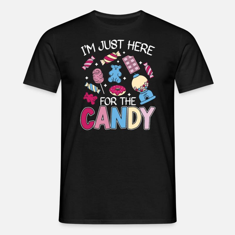 Jeg er her bare for Candy Sweets - T-shirt til herrer - sort