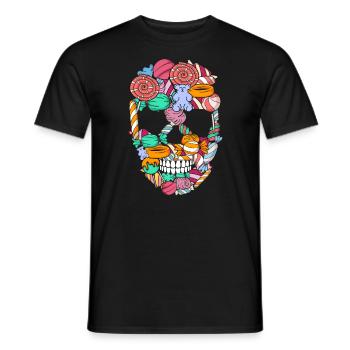 Candy Sweet Sugar Lollipop Dessert Foodie Candies - Men's T-Shirt - black - Front - AI Model Male 178 light (178cm)