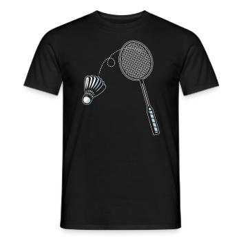 Badminton Play Badminton Rackets - Men's T-Shirt - black - Front - AI Model Male 178 light (178cm)