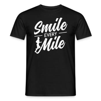 Smile Every Mile Marathon Runner Athlet Running - Männer T-Shirt - Schwarz - Vorne - AI Model Male 178 light (178cm)