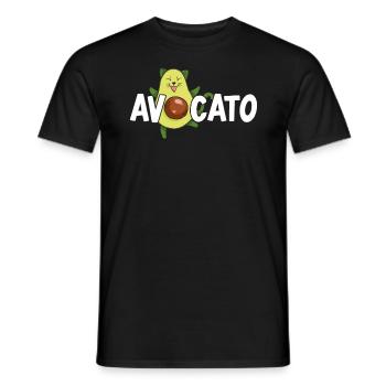 Avocato Avocado Katzenliebhaber Vegan Kitty Vegetarisch - Männer T-Shirt - Schwarz - Vorne - AI Model Male 178 light (178cm)