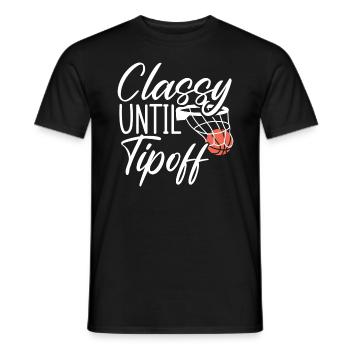 Chic jusqu’à tip Off Joueur de basket-ball - T-shirt homme - noir - Devant - AI Model Male 178 light (178cm)