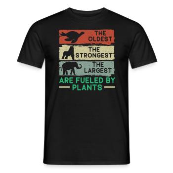 Alimenté par les plantes Végétalisme végétarien Veggies Diet - T-shirt homme - noir - Devant - AI Model Male 178 light (178cm)