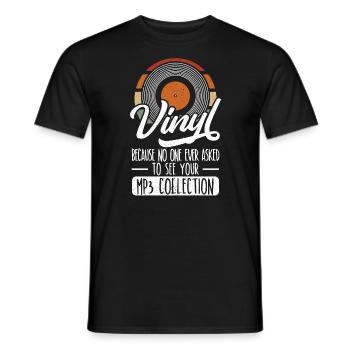 Vinyl Record Album Classic Music Player - Männer T-Shirt - Schwarz - Vorne - AI Model Male 178 light (178cm)