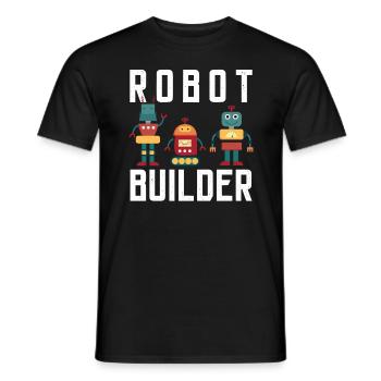 Robot Buidler Robotics AI Artificial Intelligence - Men's T-Shirt - black - Front - AI Model Male 178 light (178cm)