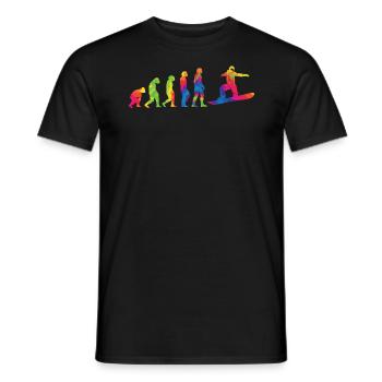 Snowboarden Evolution Snowboarder Snowboard - Männer T-Shirt - Schwarz - Vorne - AI Model Male 178 light (178cm)