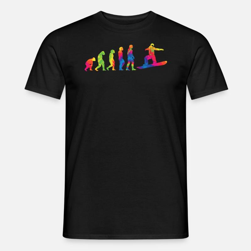 Snowboarding Evolution Snowboarder Snowboard - Men’s T-shirt - black