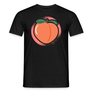 Pfirsich Obstliebhaber Vegan Vegetarisch Gesund - Männer T-Shirt - Schwarz - Vorne - AI Model Male 178 light (178cm)