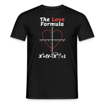 Die Liebesformel Mathelehrer Valentinstag - Männer T-Shirt - Schwarz - Vorne - AI Model Male 178 light (178cm)