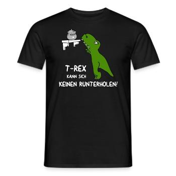 T Rex kann sich keinen runterholen - Männer T-Shirt - Schwarz - Vorne - AI Model Male 178 light (178cm)