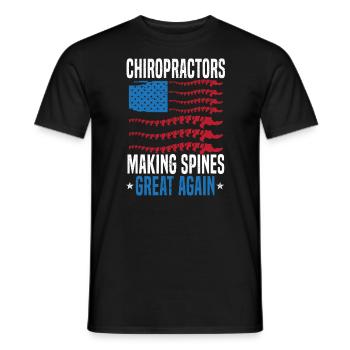Chiropraktiker machen Stacheln wieder groß USA Flagge - Männer T-Shirt - Schwarz - Vorne - AI Model Male 178 light (178cm)