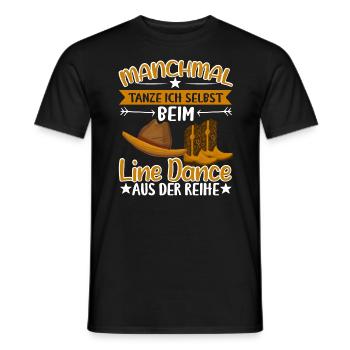 Line Dance Country Tanze ich aus der Reihe - Männer T-Shirt - Schwarz - Vorne - AI Model Male 178 light (178cm)