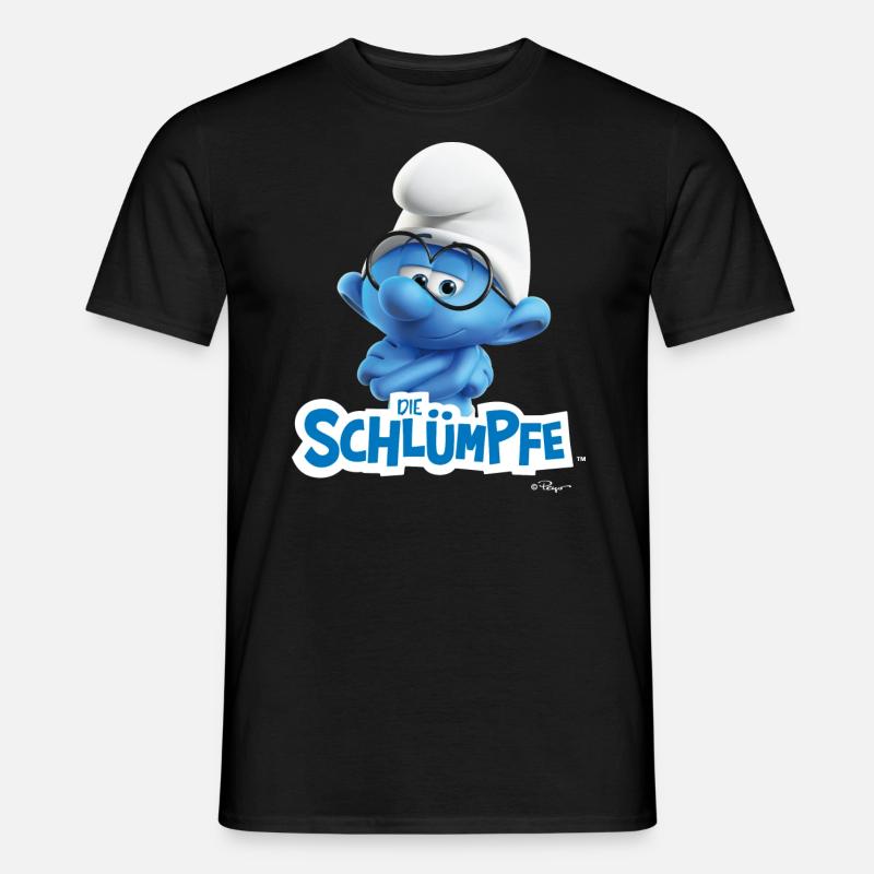 Il logo dei Puffi Schlaubi - T-shirt uomo - nero