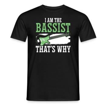 Je suis le bassiste C’est pourquoi bassiste - T-shirt homme - noir - Devant - AI Model Male 178 light (178cm)