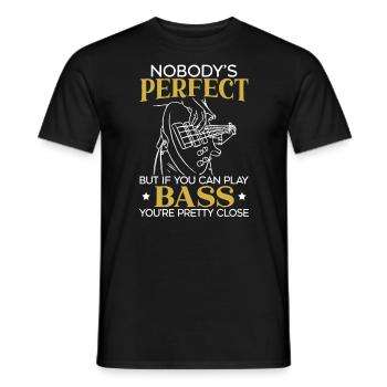 BassGitarrist Bassist Gitarrist Musiker - Männer T-Shirt - Schwarz - Vorne - AI Model Male 178 light (178cm)