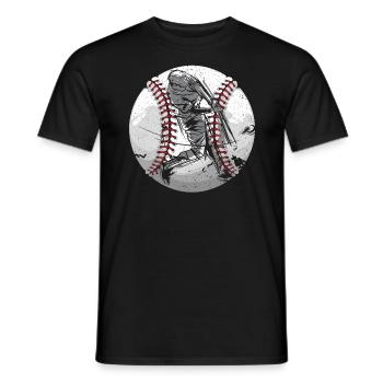 Baseballspieler Trainer Schläger und Ball Pitcher Catcher - Männer T-Shirt - Schwarz - Vorne - AI Model Male 178 light (178cm)