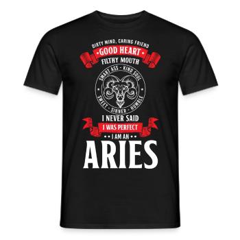 Zodiac sign star saying - Men's T-Shirt - black - Front - AI Model Male 178 light (178cm)