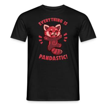 Everything is Pandastic - Men's T-Shirt - black - Front - AI Model Male 178 light (178cm)