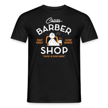 Peanuts Snoopy Barber Shop Coiffeur - T-shirt homme - noir - Devant - AI Model Male 178 light (178cm)