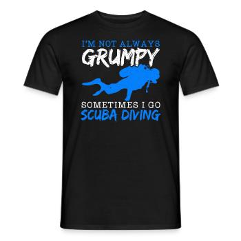 Scuba Diving Aquaholic Freediving Marine Diver - Men's T-Shirt - black - Front - AI Model Male 178 light (178cm)