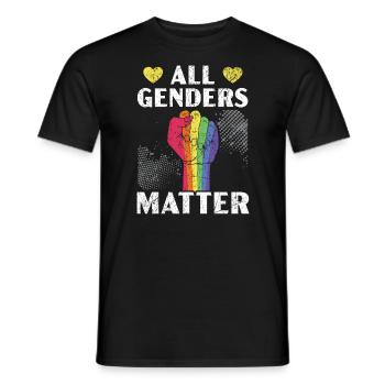 All Genders Matter Gender Equality Pride Parade - Männer T-Shirt - Schwarz - Vorne - AI Model Male 178 light (178cm)