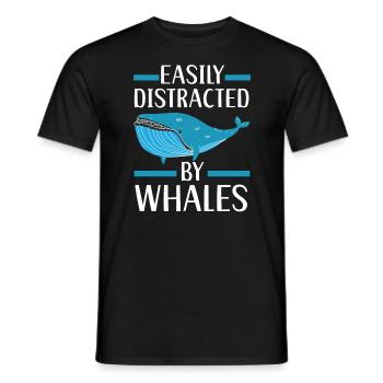 Leicht abgelenkt von Walen Meeressäugetiere - Männer T-Shirt - Schwarz - Vorne - AI Model Male 178 light (178cm)