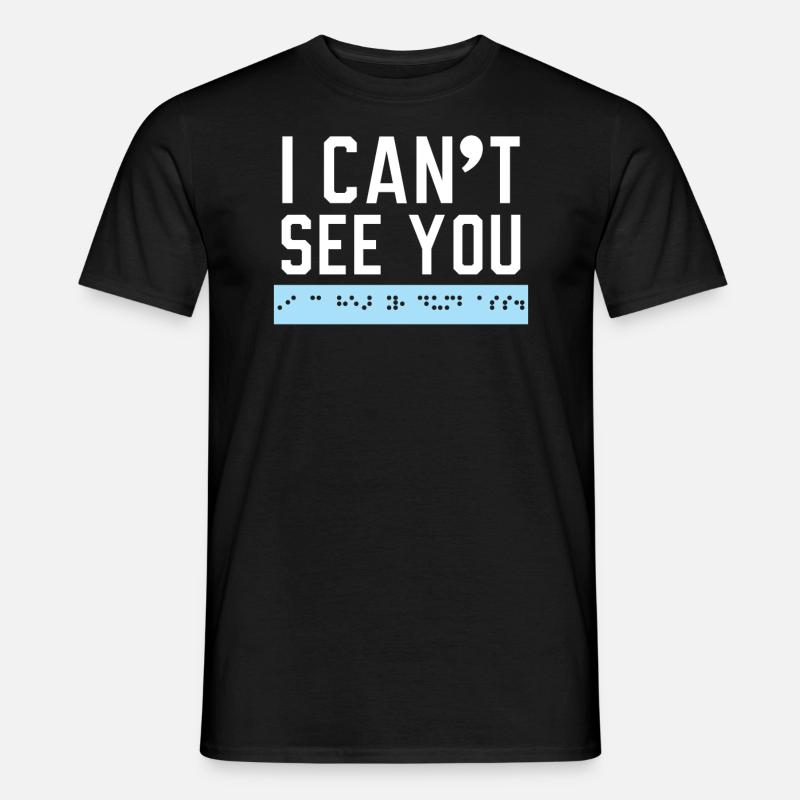 Brailleschrift Blindes Bewusstsein Sehbehinderte - Männer T-Shirt - Schwarz