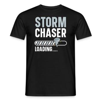 Futur météorologue Météorologie Tempête tornade - T-shirt homme - noir - Devant - AI Model Male 178 light (178cm)