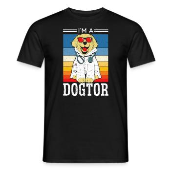 I'm A Dogtor Veterinarian Animal Doctor Future Vet - Men's T-Shirt - black - Front - AI Model Male 178 light (178cm)
